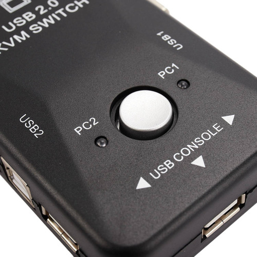 Conmutador Usb Kvm, 2 Puertos, Vga Y Svga, Caja De Conmutaci
