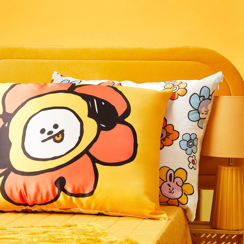 Funda De Almohada De Satén Kitsch X Bt21 (chimmy) Para Cama