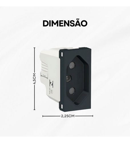 Schneider Tomada 2p+t 20a Grafite 250v Módulo Orion