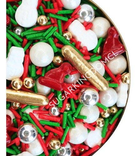 Sprinkles Comestibles 80gr Figuras Navidad Para Repostería