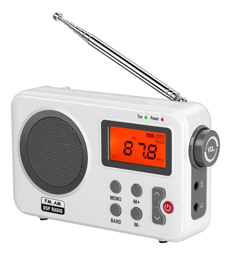 Radio Portátil, Pantalla Lcd Am / Fm, Altavoz Grande,