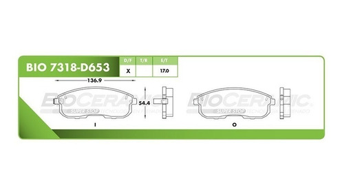 Balata Delantera Suzuki Sx4 Sport L4 2.0 2007-2008