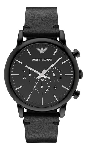 Reloj Hombre Emporio Armani Ar1918 Cuarzo Pulso Negro En