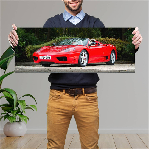 Cuadro 30x80cm Auto 2000 Ferrari 360 Spider Uk 7 321