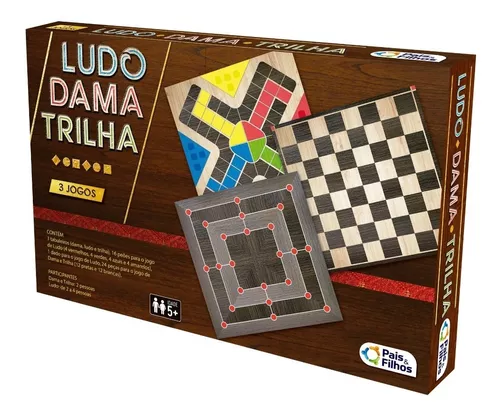 Jogo 5x1 Dama Xadrez Ludo Jogo Da Velha Trilha Toy Trade