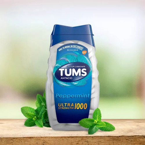 Caramelos antiácidos Tums Ultra Strength 160 tabletas de menta