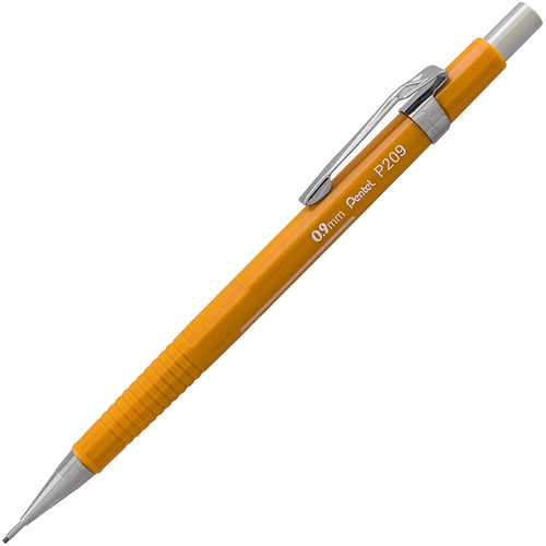 Pentel De Sharp Mechanical Drafting Lápiz, 0,9 Mm, Yellow Ba