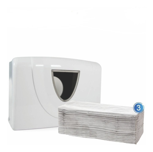 Dispensador De Toallas / Plástico + Paquete De Papel En Z