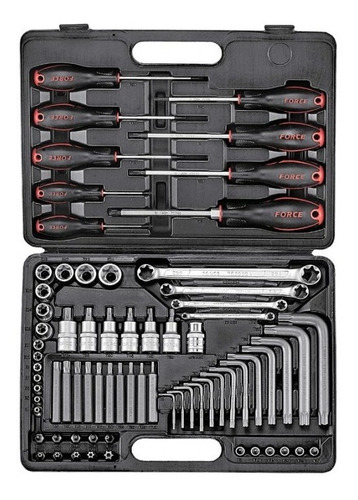 Juego De Dados Y Llaves Torx 73 Pzas.  Force 