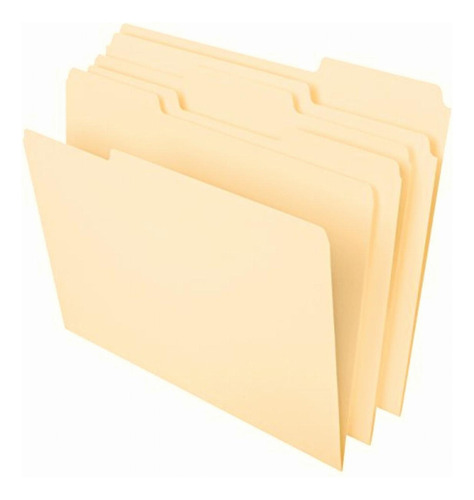 Pendaflex File Folder, 1/3 Tab, Manila, Letter-size, 100 Per