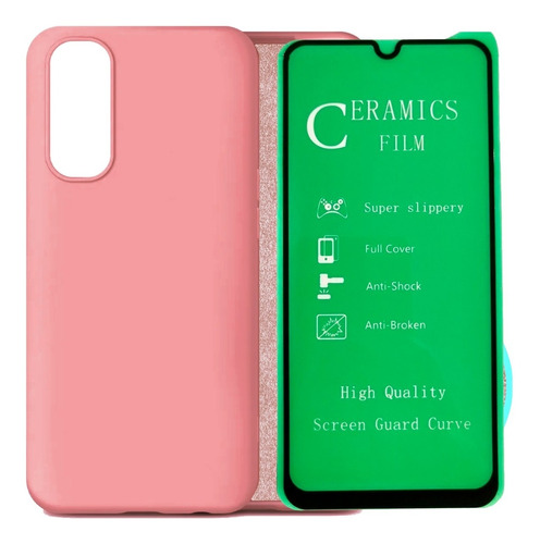 Funda Estuche Silicone Case + Vidrio Cerámico Para Oppo A17