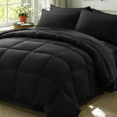 Juego De Sábanas Y Edredón King Size - 7 Piezas Ultra Suave