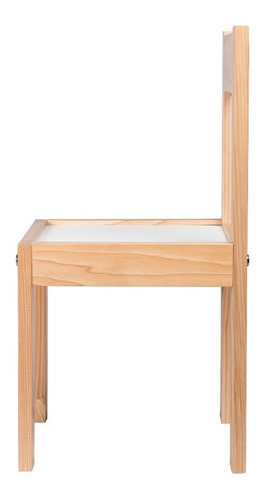 Silla Infantil De Madera Para Niñas Pequeñas Duduk Color de la estructura de la silla Blanco