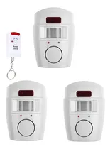 Comprar Kit Alarma Inalámbrica 3 Sensor Movimiento Sirena Control 