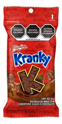 13 Pzas Hojuelas De Maíz Ricolino Kranky Sabor Chocolate 65