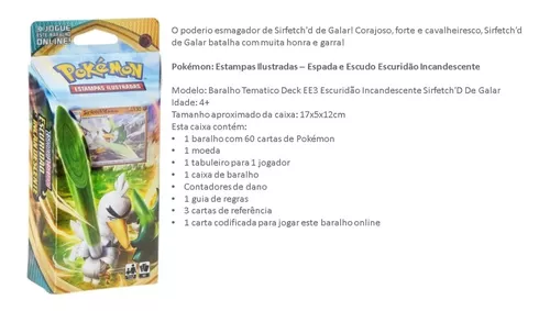 Pokemon Deck Ee3 Escuridão Incandescente Sirfetch'd De Galar