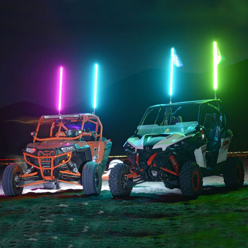Imagen 7 de 7 de Antena Led Rzr 120cm, Flexible, Dancing, Rgb, Control
