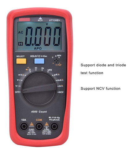 Ut136b+medidor De Voltaje De Corriente De Prueba De Diodo Nc