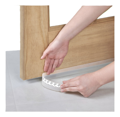 Rollo Guardapolvo Adherible Traslucent Para Puerta Blanco