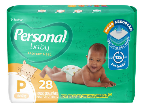 Fraldas Personal Baby Protect & Sec P