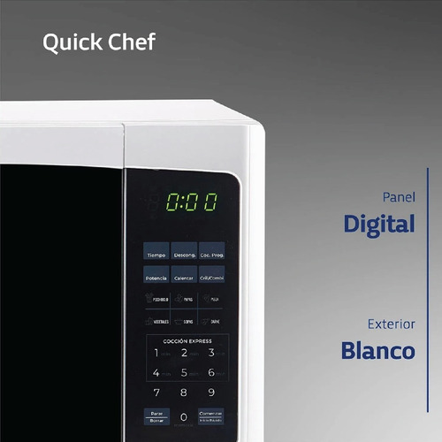 Imagen 4 de 10 de Microondas Bgh B120db9 Quick Chef 20lts Digital Lh Cuota