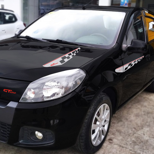 Faixa Sandero Gt Line 2011 Adesivo Lateral Capô Tras. Prata