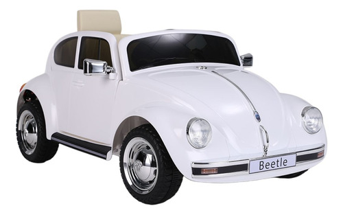 Mini Carro Elétrico Vw Beetle Branco 12v Zippy Toys