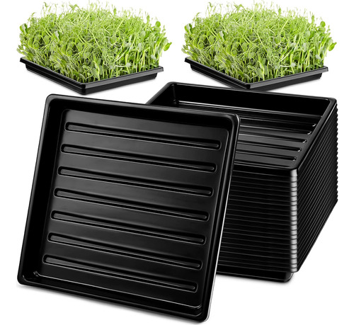 20 Pcs 10.6'' X 10.6'' Microgreens Growing Trays Plastic ...