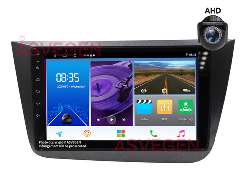 Estéreo Android Para Seat Altea 2004-2015 Carplay 9 Pulgadas