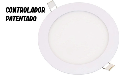Imagen 4 de 9 de Panel Led 12w Redondo Incrustar Luz Blanca