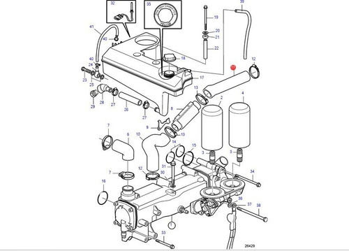 3817783 Mangueira Resfriador Diesel D6 Volvo Penta