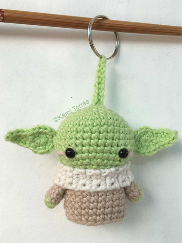 Llavero Baby Yoda Amigurumi Mandalorian Star Wars