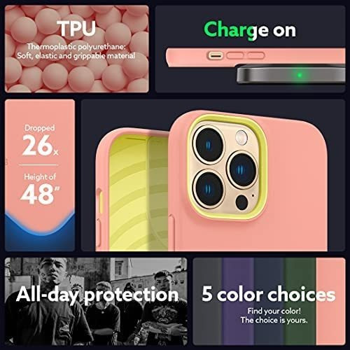 Imagen 6 de 7 de Funda Caseology Nano Pop Silicone Para iPhone 13 Pro - Rosa