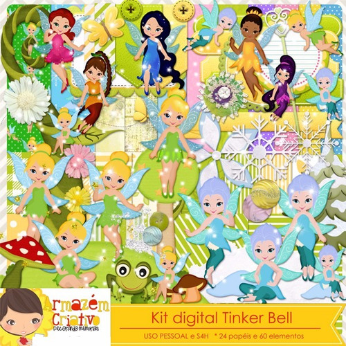 Kit Imprimible Tinker Bell Campanita Imagenes Clipart Cod 9