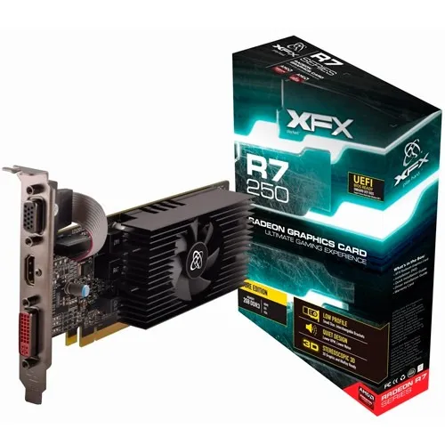 Placa De Vídeo Radeon R7 250e 2gb Ddr3 Low Profile Xfx