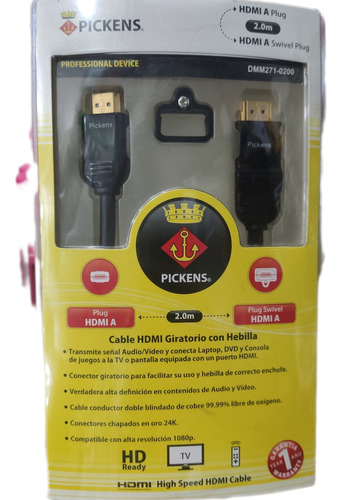 Cable Hdmi 2.0m Hd Ready, Alta Velocidad, Audio Y Video