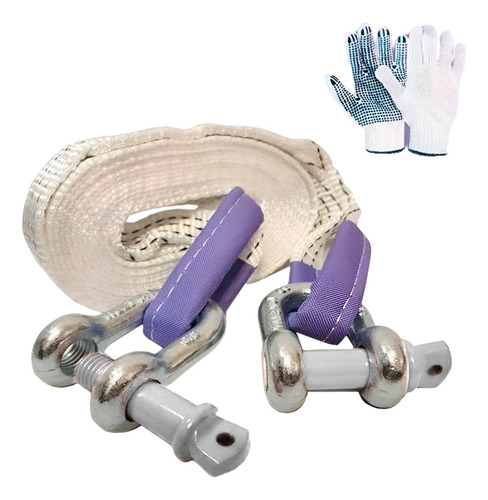 Kit De Remolque 3 En 1 Linga 5 Mts 5 Tn Grilletes Guantes