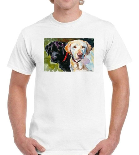 Remera De Hombre Perros Labradores Pintura Arte