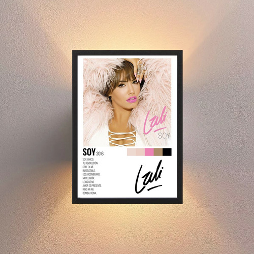 Cuadro Decorativo Lali Esposito - Modelo 14 - A3 30x40 Rosa Negro