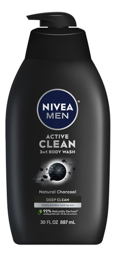 Gel De Baño Nivea Men Deep Active Clean Charcoal 900 Ml