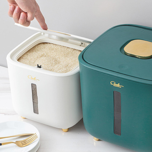 Contenedor De Almacenamiento De Arroz Gran White 10 Kg