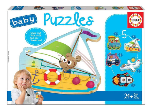 Set Puzzle Barco Avion Rompecabezas Didactico Educa Bebes ®