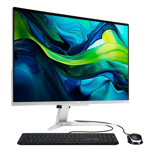 Computadora All In One Acer Aspire C24 Amd Ryzen 5 5500u Ram 8gb 512gb Ssd 23.8 Windows 11 Home Teclado En Español Mouse