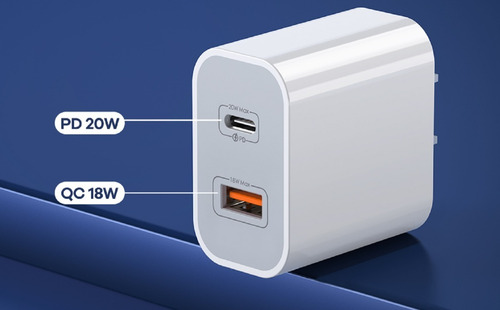 Imagen 3 de 5 de Cargador Gama Alta Carga Rápida Turbo Charger Tipo C Usb 20w