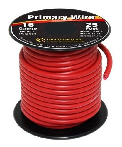 Cable Primario Rojo 16-gauge