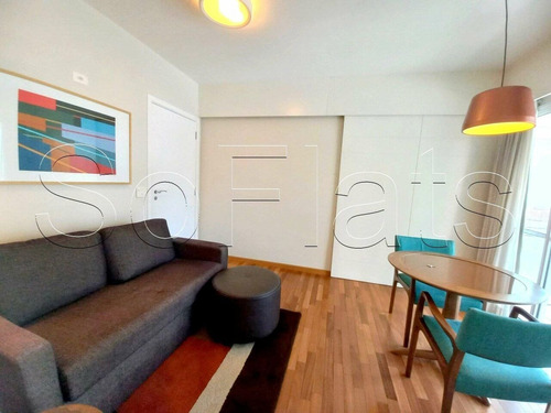 Imagem 4 de 15 de Flat Estanconfor Villa Paulista 37,20m² 1 Dormitório 1 Vaga Para Locação Nos Jardins. - Sf26847