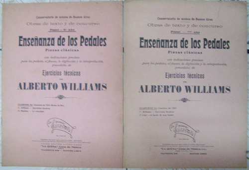 Imagen 5 de 7 de Enseñanza De Los Pedales * Alberto Williams * 11 Cuadernos *