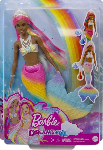 Barbie Sirena Arcoiris Cambia  Color Muñeca Original Mattel