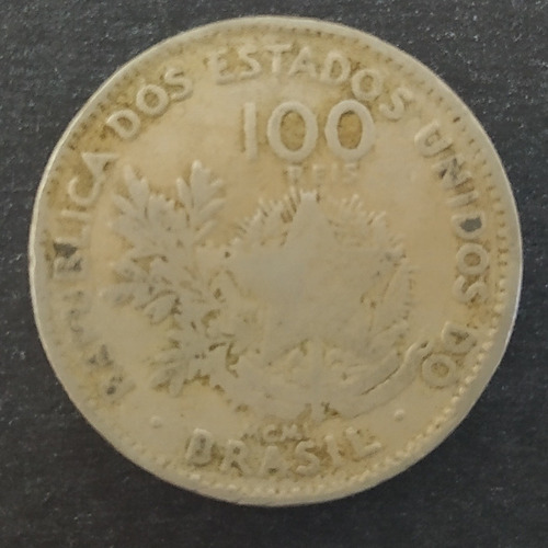 Moeda 100 Réis Ano 1901 Mcmi Brasil