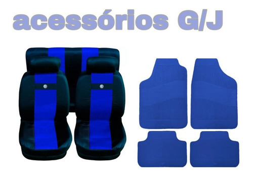 Kit N°1  Capa P Banco Couro Azul+acessórios Pointer